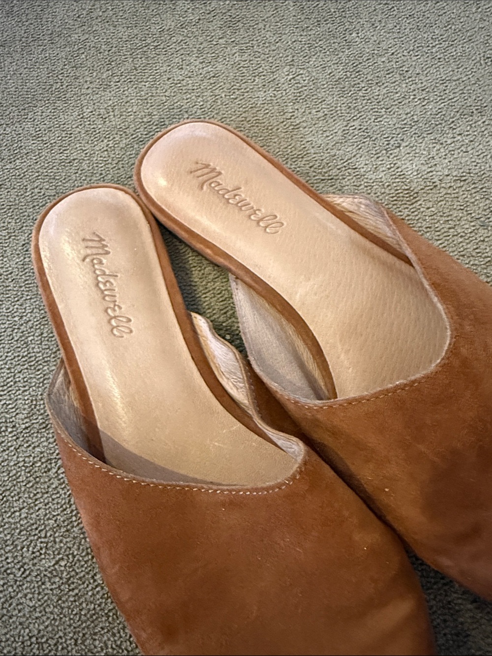 MADEWELL Women's Remi Brown Suede Pointed Toe Slip On Mule Flats 8 (TD) - Picture 4 of 7